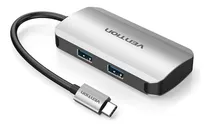 Comprar Hub USB Multipuerto Vention - 5 en 1 - Usb C + 4 Puertos Usb 3.0 + Power delivery USB C 100W - 5Gbps - Carcasa Aluminio - 15 CM - Premium Para Teclado \u002F Disco rigido \u002F Mac \u002F Laptop - TGHHB