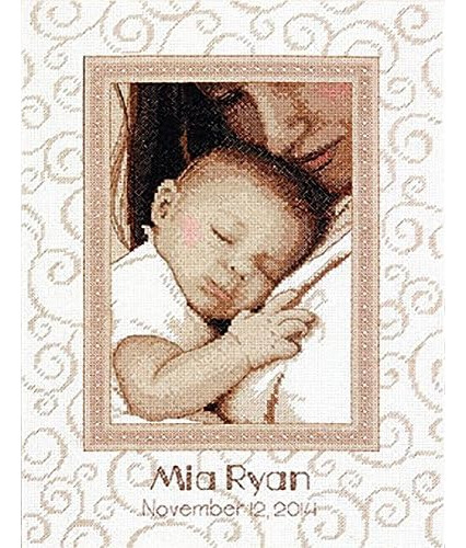 Crafts 70-73992 Peaceful Baby Birth Record Counted Cros...