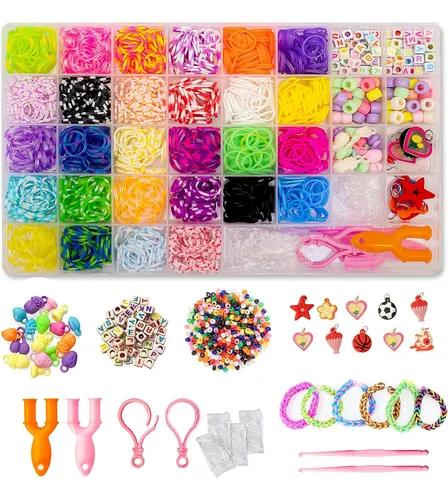 Kit Para Hacer Pulseras Ligas O Bandas Elásticas Niñas
