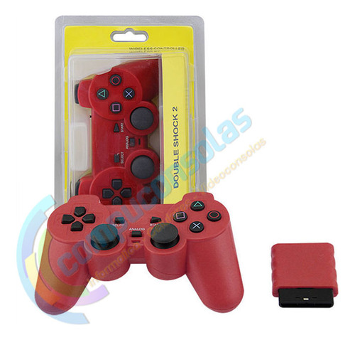 Joystick Playstation 2 Inalambrico Rojo Calidad A Control