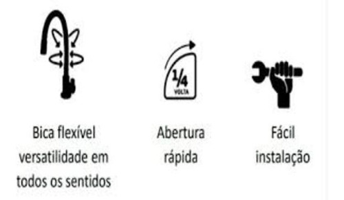 Torneira Hydra Hydramotion Flexível Preta De Parede
