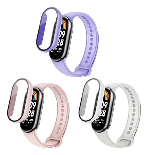 3 Faixas E Slings De Silicone Para A Xiaomi Bracelet 8