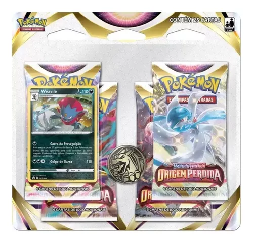 Blister Quadruplo Pokémon Weavile Origem Perdida Tcg