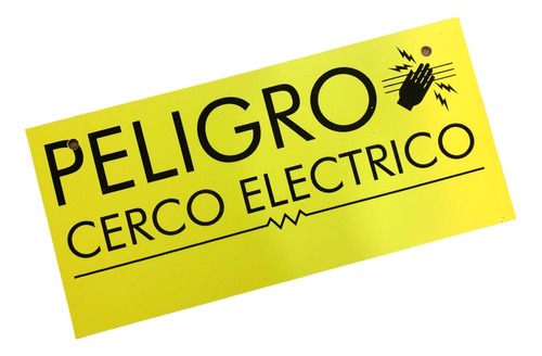 5 Carteles Advertencia Cerca Eléctrica Eco 9.5 X 19.5cm 
