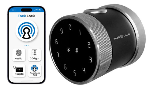 Cerradura Electronica Inteligente Tlx03 Tl Plata Chapa Digital Con Huella Códigos APP Móvil Para Puerta Interior Tock Lock