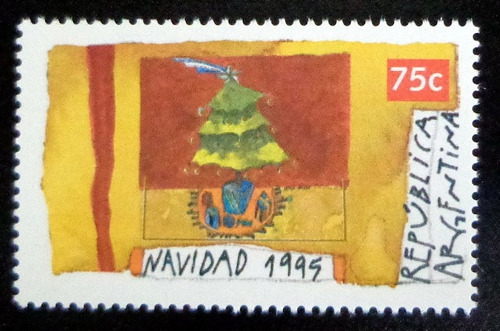 Argentina, Sello Gj 2743 Navidad 95 Mint L7394