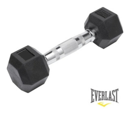 Mancuerna Everlast  Hexagonal 5 Kg Hierro Macizo Con Goma