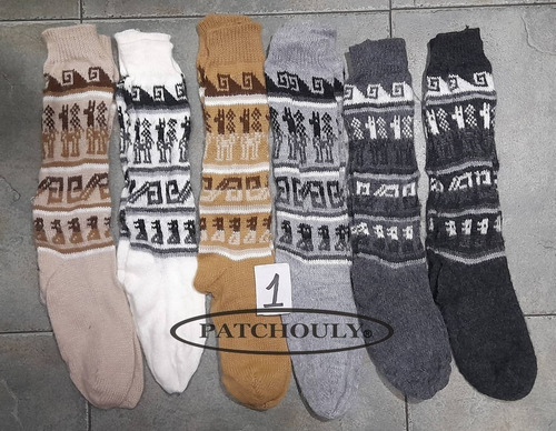 Imagen 2 de 9 de Medias Lana De Alpaca Largas Unisex Color Capital Federal