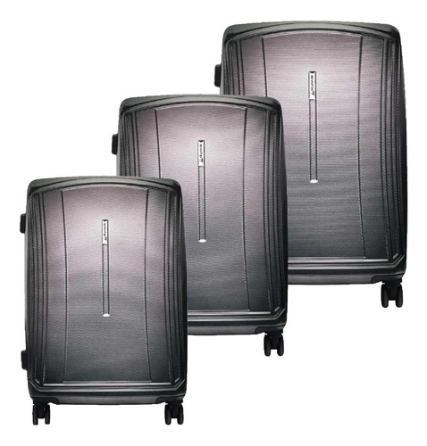 Set De 3 Maletas Ocean Skypeak 20, 24 Y 28 Pulgadas Rígida C Plata