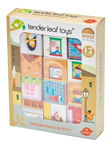 Juego Tender Leaf Toys Bloque De Madera Casa De Ensueño Febo