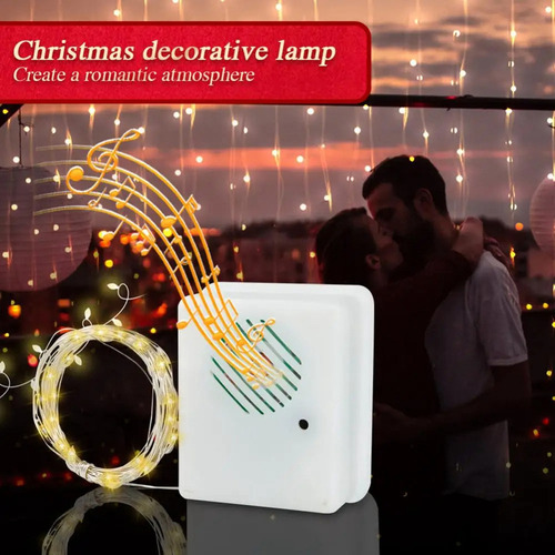 Sensor De Som De Natal Diy Com Luzes Decorativas De Corda Le