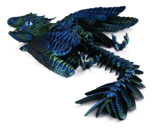 Juguete Inquieto Con Forma De Dragón Wyvern Con Plumas Impre