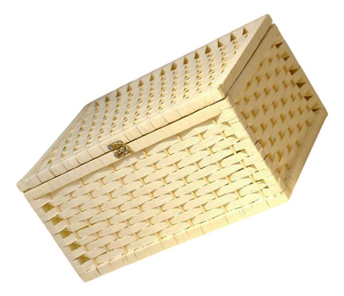 Cesta De Armazenamento Com Tampa Organizadora Caixa Branco