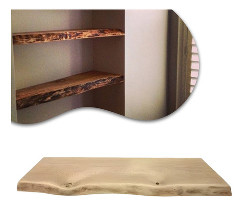 Prancha Resistente Madeira Maciça Com Borda Orgânica 70x40x5