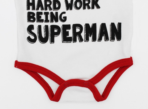 Imagen 5 de 7 de Pañalero Superman Con Frase Dc Comics Original Ropa Bebe