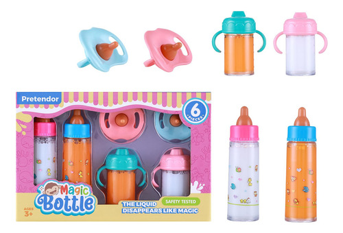 Juego De 6 Botellas Mágicas Para Muñecas Y Chupetes