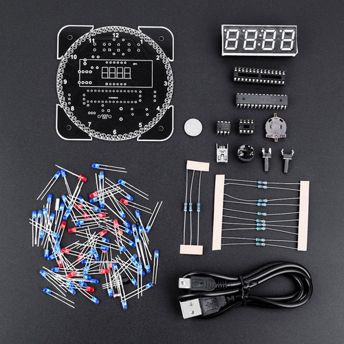 Led Digital Clock Suite Diy Con Control De Luz Y Rotación