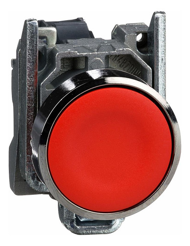 Botón de impulso metálico 22mm 1nf rojo xB4ba42 Schneider