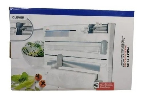 Dispensador Porta Rollo Cocina Tres Rollos Blanco 