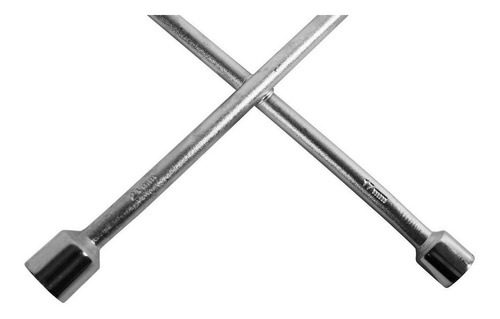 Imagen 2 de 7 de Llave Cruz Cromada Reforzada Para Auto 17 19 21 23 Mm