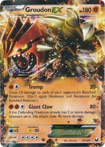 Groudon Ex 54/108 Ultra Raro Pokemon Tcg