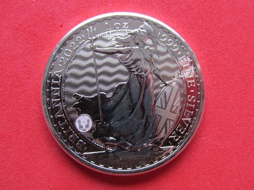 Moneda Inglaterra 2 Libras 1 Onza Plata Reina Isabel Ii 2022 (Usado)