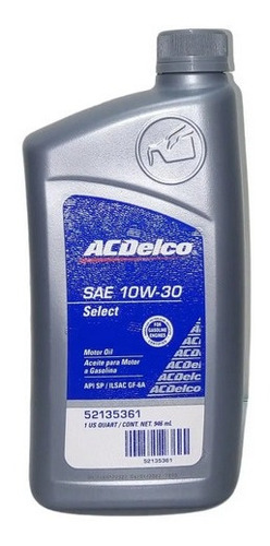 Aceite Original Acdelco Sae 10w-30 Cuarto