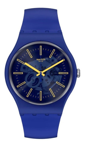 Reloj Swatch Sunbrush Sky Para Hombre/mujer Cuarzo Azul So29n101