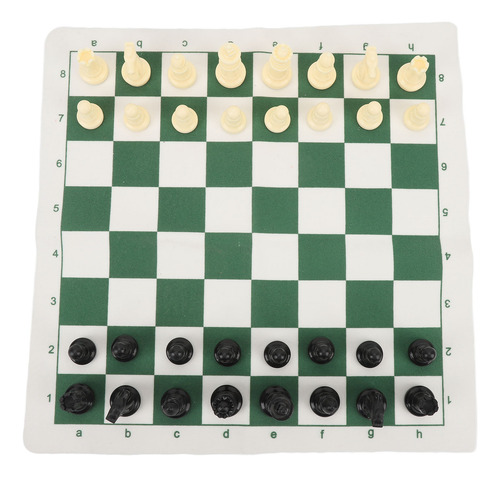 Juego De Ajedrez Portátil Verde Verde, Tablero Enrollable