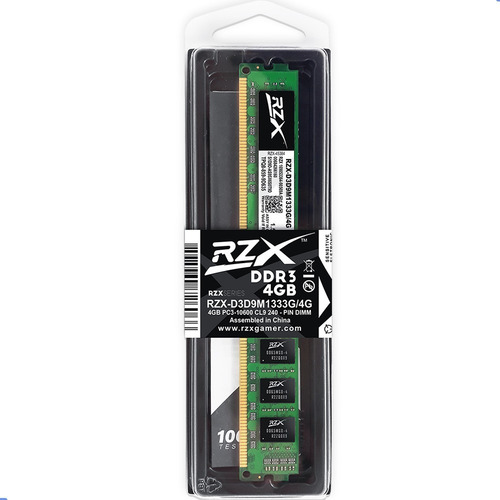 Imagem 1 de 7 de Memória Ram Rzx 4gb Ddr3 1333mhz Cl9 1.5v Original Desktop