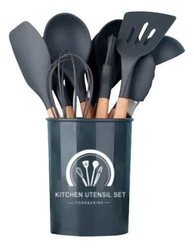 Set 12 Utensilios De Cocina Antiadherentes De Silicona
