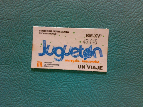 Jugueton Boleto Del Metro De La Ciudad De México