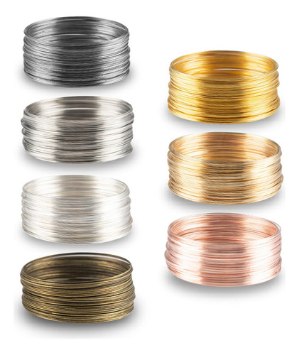 . 2 Kit De 50 Aros De Alambre Para Hacer Joyas, Color Acero
