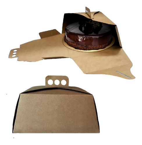 Cajas Para Tortas Altas Kraft 30x30x15 Pack X 100 U Postres