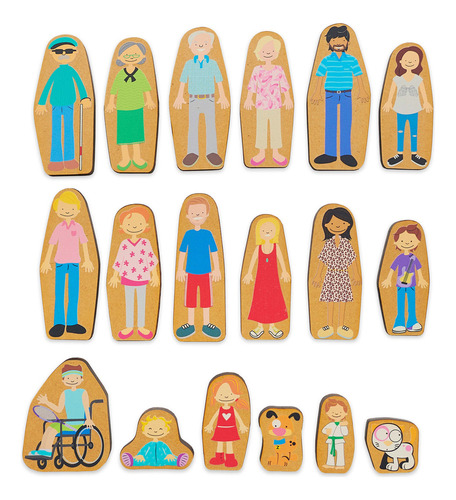 Muñecos Madera Familia Planz Figuras Juegos Didacticos Niños Divertidos Personajes Con Los Que Podes Jugar Con Tus Amigos