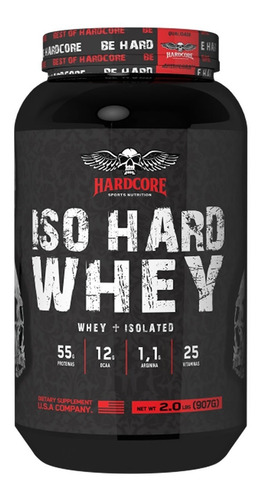 Whey Isolado - Iso Hard 900g Hardcore - Massa Muscular