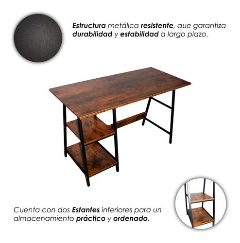 Escritorio De Computadora Con Repisas Minimalista