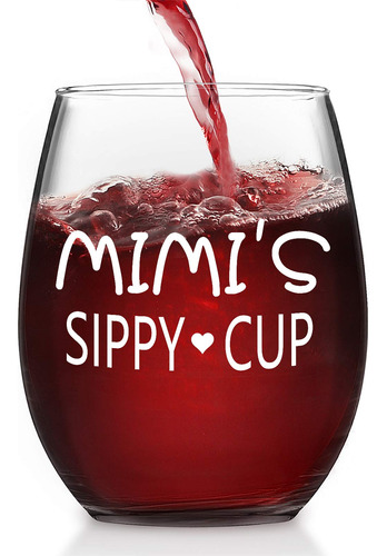 Copa Vino Mimi's Sippy Cup Tallo Divertida Mimi Para Mujer