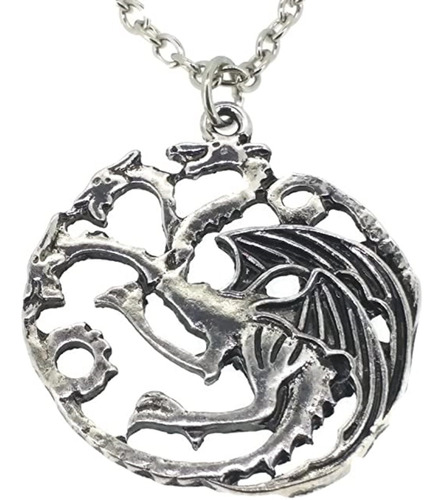 Juego Tronos,  Collar Insignia Targaryen Dragón Alado