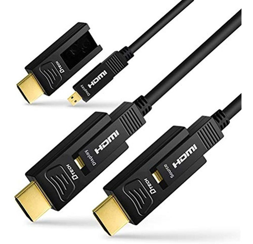 Cable De Fibra Optica Dtech Cable Hdmi De 200 Pies Soporte 