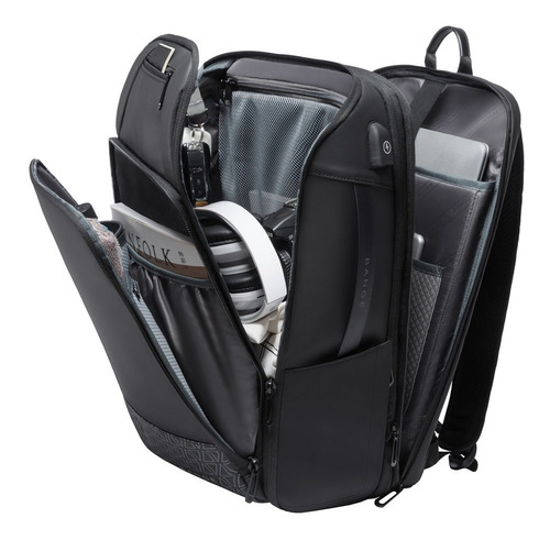 Mochila Bange-22005 Premium Impermeable Laptop Viaje Escolar Usb Color Negro