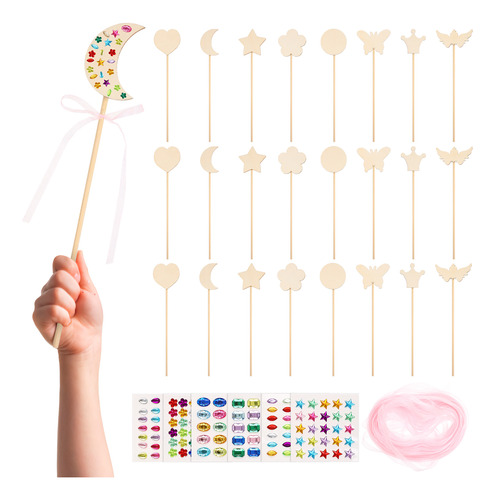 Juego De Varitas Fairy Wand Para Niños De Madera