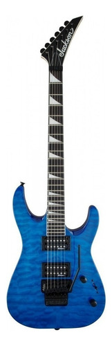 Guitarra eléctrica Jackson JS Series JS32 DKA dinky de álamo transparent blue brillante con diapasón de amaranto