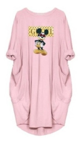 Vestido Casual Disney Mickey Mouse Estampado Falda