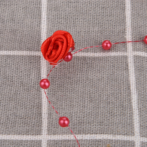 Guirnalda De Perlas Artificiales Rosas De 10 M Por Rollo