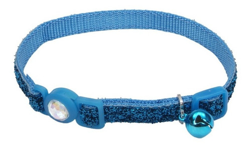 Collar Ajustable Gato Coastal Safe Cat Jeweled Buckle Azul