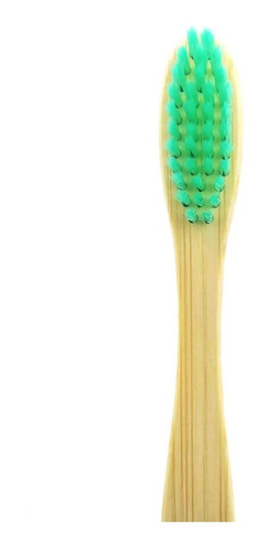 Imagen 2 de 10 de Cepillo Dientes Madera Bambu Ecologico Cerda Suave
