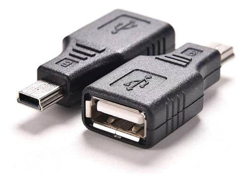 Cabo Adaptador Otg Conector Usb-a Fêmea Para Mini-b V3 Macho