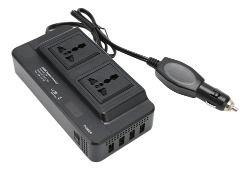 Inversor De Corriente Para Auto Coche 200w Dc 12v A 220v