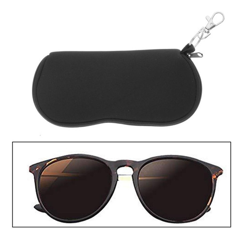 3 Funda De Vidrio Con Cremallera, Protector De Gafas De Sol,